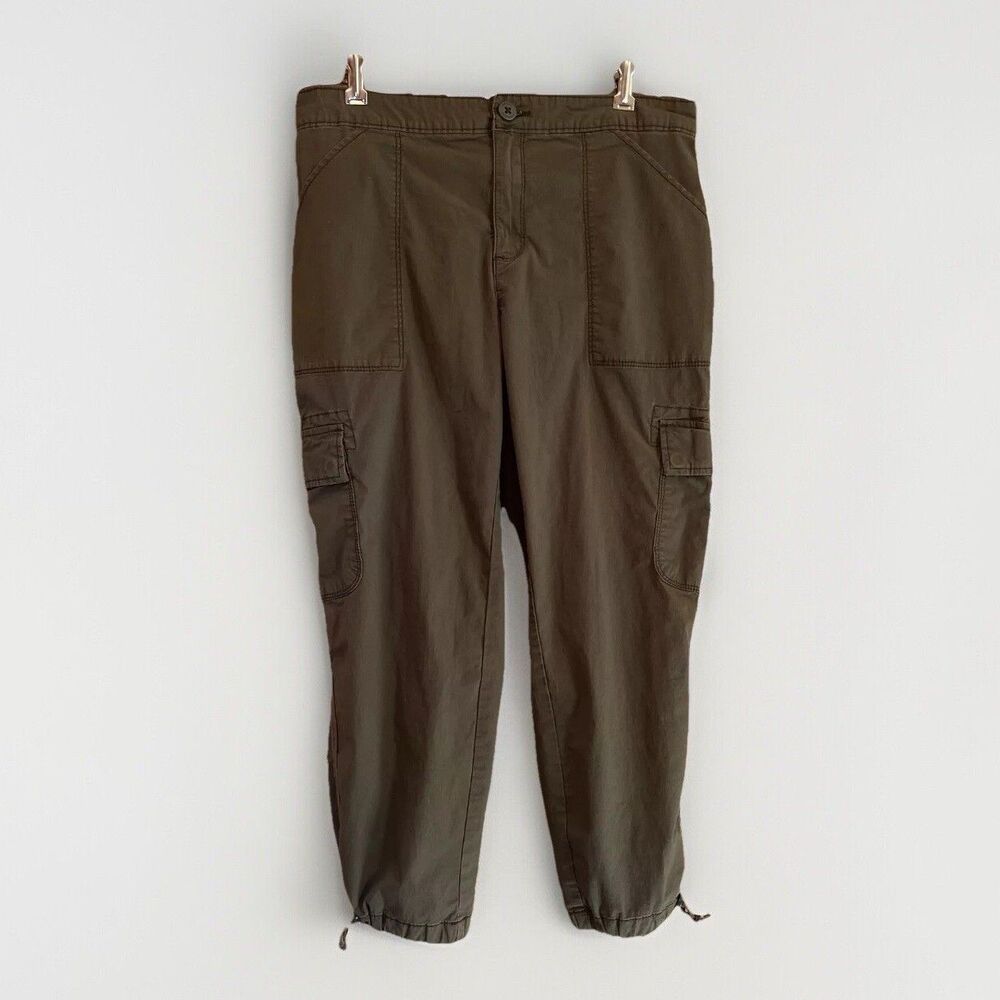 Social Standard by Sanctuary Cargo Capri Pants Womens L Army Green Y2K Retro